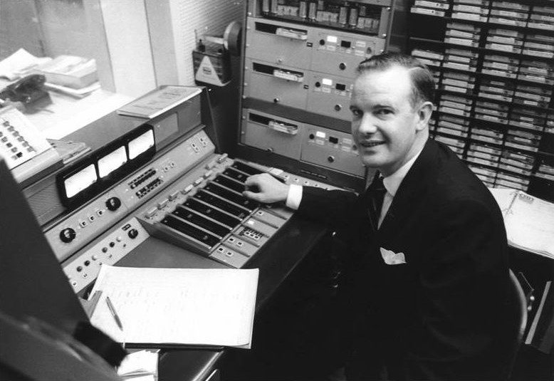 Ted Rogers inside of radio studio