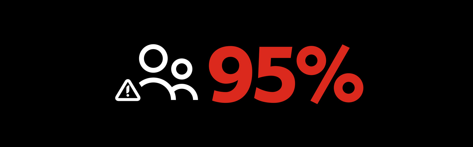 Graphic shows text: ‘95% of parents are concerned about the amount of time teens and tweens spend on their phones.’ Includes a large red 95% and icons of people and a warning symbol.